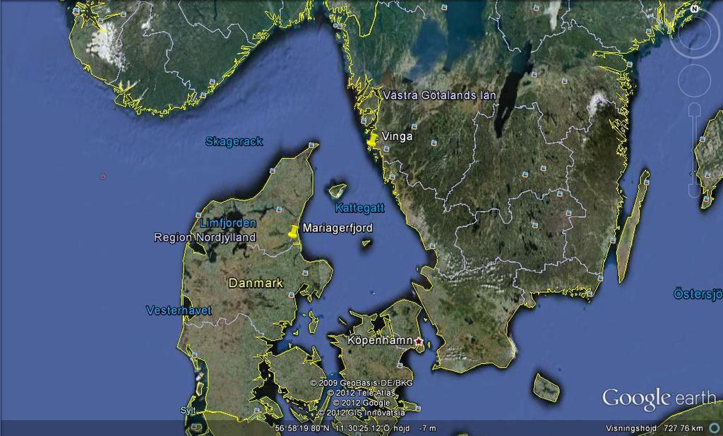 Figure 1 Map with Skeletonema marinoi strain origins Materials and Method Algal cultures In this study, 9 clones from GUMACC (Gothenburg University Marine Algal Culture Collection) were used.
