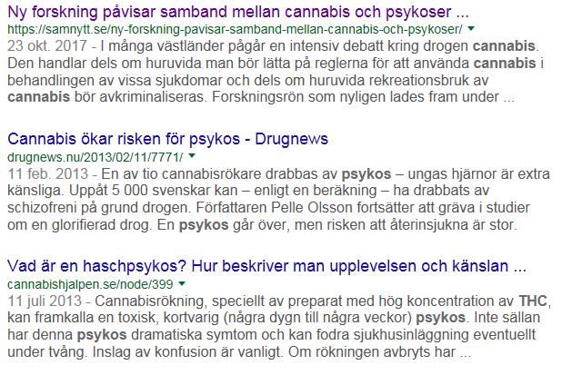 Cannabis och psykos