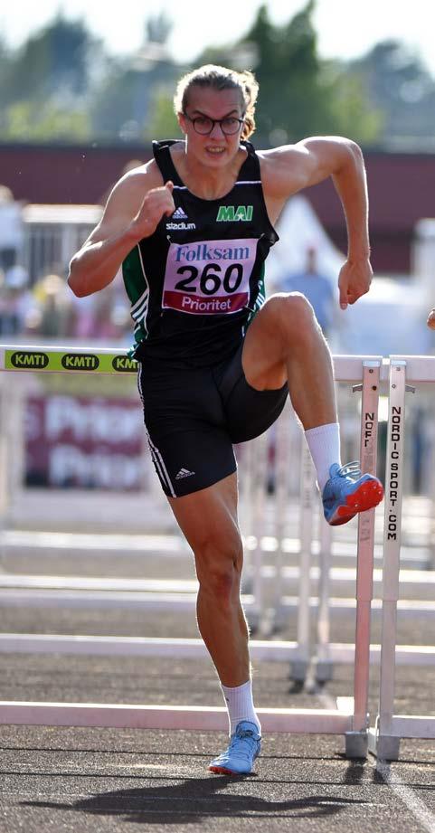12 MAI på Sveriges topp-10 Män 100m 10) Jean-Christian Zirignon...10.62 200m 4) Kasper Kadestål...21.12 9) Nick Ekelund Arenander...21.39 400m 4) Nick Ekelund Arenander...47.60 5) Anton Sigurdsson...47.76 1500m 10) Ali Laaroubi.