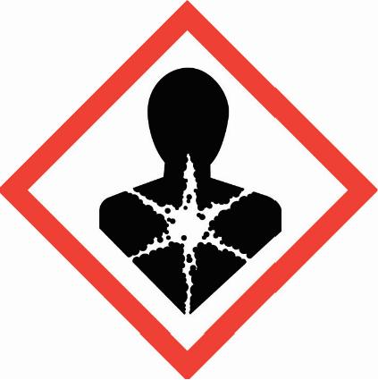 Specifik organtoxicitet - enstaka exponering, Kategori 3, vaskulära Irriterande på huden, Kategori 2 Luftvägssensibilisering, Kategori 1 