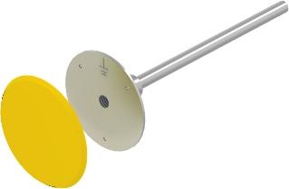 Technical data sheet Earthing systems Fixed earthing terminal Connection to earthing systems, conductors and reinforcement Contact plate: Ø 79 mm, made of rustproof stainless steel (V4A) Clamping