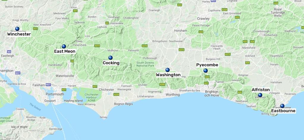 South Downs Way, Winchester - Eastbourne, 7 nätter 6(6) South Downs Way South Downs Way med sina 160km är en av de 15 nationella lederna i England och Wales.