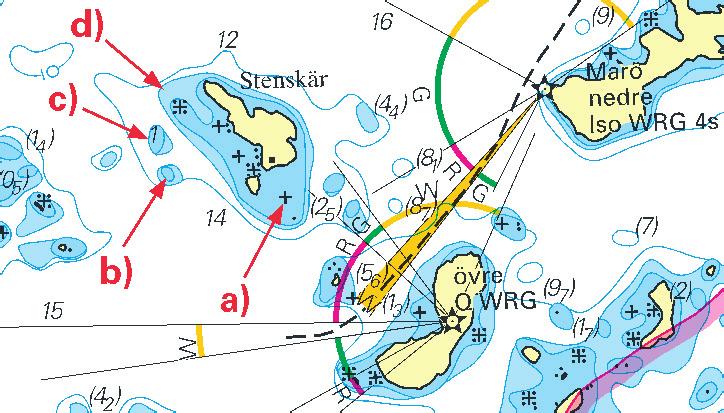 9 Nr 264 Norra Östersjön / Northern Baltic * 5736 Sjökort/Chart: 621 Sverige. Norra Östersjön. Bråvikens mynning. NV om Arkö. SO om Stenskär. Grund.