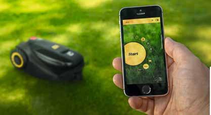 KOMPLETT KONTROLL VIA SMARTPHONE Den intelligenta appen gör det möjligt att programmera och använda robotklipparna i XR ENDURO
