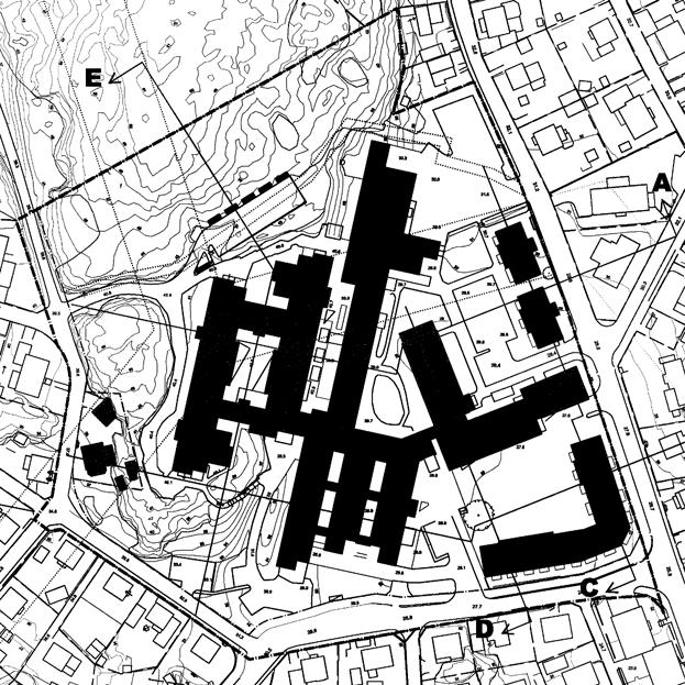 meter, marknivå till nock VALBOGATAN Gällande detaljplan Befintlig situation Cirka 16 meter, fasad