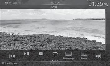 Bruksanvisning HDMI-DVD (tillval) Användning av HDMI-enhet (DVD-spelare) (tillval) Om du ansluter en DVD-spelare av typ DVE-5300 (tillval) kan du styra den från enheten.