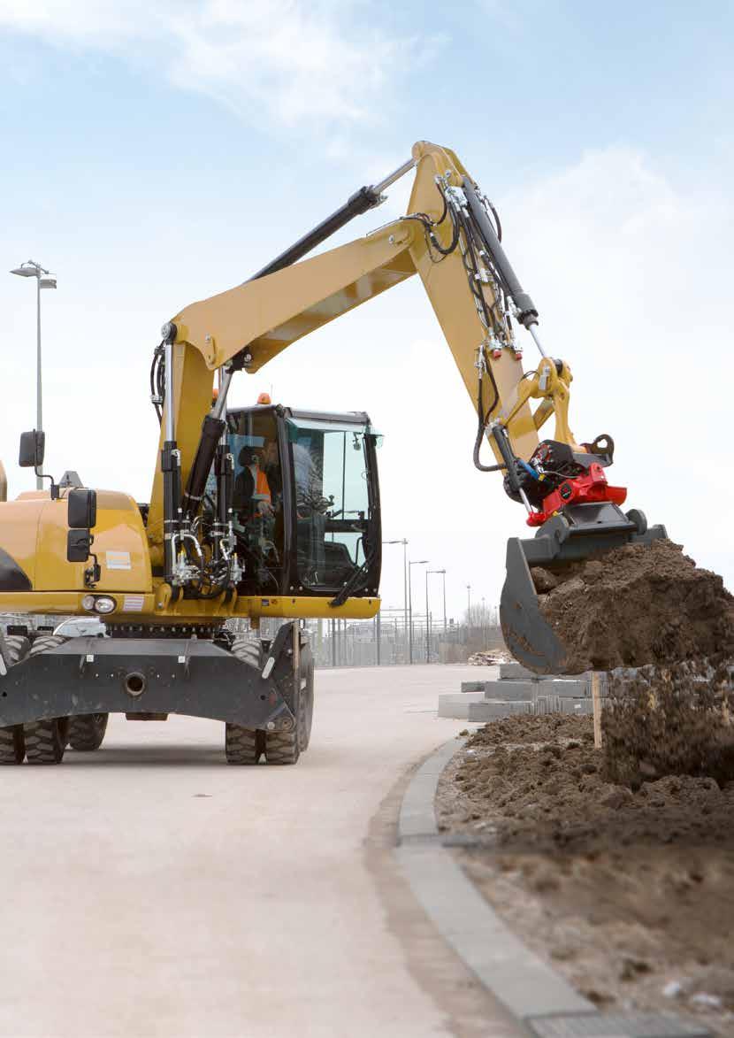 Läs mer på: rototilt.se/vagarbete ANVÄNDNINGSOMRÅDEN Vägarbete En tiltrotator med de rätta redskapen gör arbetet på och kring vägar både effektivare och säkrare.