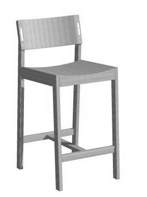 Fabric: 65 cm DECIBEL S-067 Barstol i björk. Ljudabsorberande material under sits. Filttass levereras som standard, teflontass finns som alternativ. Barchair in birch.