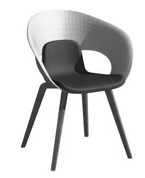 Seat shell in white, black, light Prisgrupp C - Pricegroup C 3 997:- grey (RAL7038) or mid grey (RAL7037) plastic with upholstered Prisgrupp D - Pricegroup D 4 069:- seat.