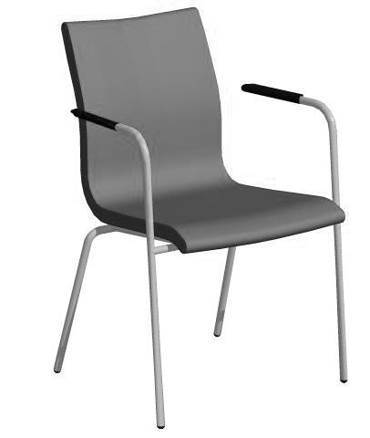 Prisgrupp F - Pricegroup F 8 062:- *) Tyg Fabric: 120 cm ***) Vattenbaserad lack Water-based lacquer 55 56 76 FLEX UP S-029 Barstol. Vridbart underrede i krom med fotstöd. Bar chair.