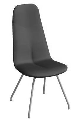 Fabric: 110 cm 68 54 59 85 PRIMO HIGH S-083 Stol med hög rygg. Underrede i vitlack (RAL9016), svartlack (RAL7021) eller krom. Chair with high backrest.
