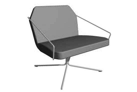 AEON F-280 Fåtölj. Vridbart underrede i krom. Easy-chair. Swivelling pillar frame in chromium. Underrede i lack, enligt RAL s.