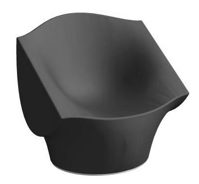Easy-chair. Base in chromium.