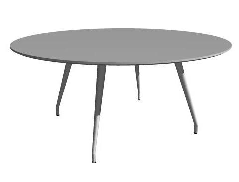 COLT HB-962 Bord med skiva i vitlaminat (enligt RAL 9016), björk- eller ekfanér. Ben i vitlack eller polerad aluminium. Table with top in white laminate (as per RAL 9016), birch or oak veneer.