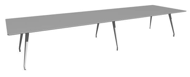 Optional middle section in white laminate (as per RAL 9016), birch or oak veneer. Legs in white lacquer or polished aluminium.