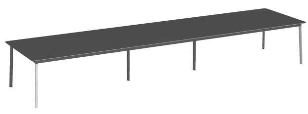 MODULOR HB-532 Bord med skivor i vit laminat F2255 och underrede i vitlackerad metall RAL9003, alt. skivor i grafitfärgad laminat F7837 och underrede i grafitfärgad lackerad metall RAL8019.