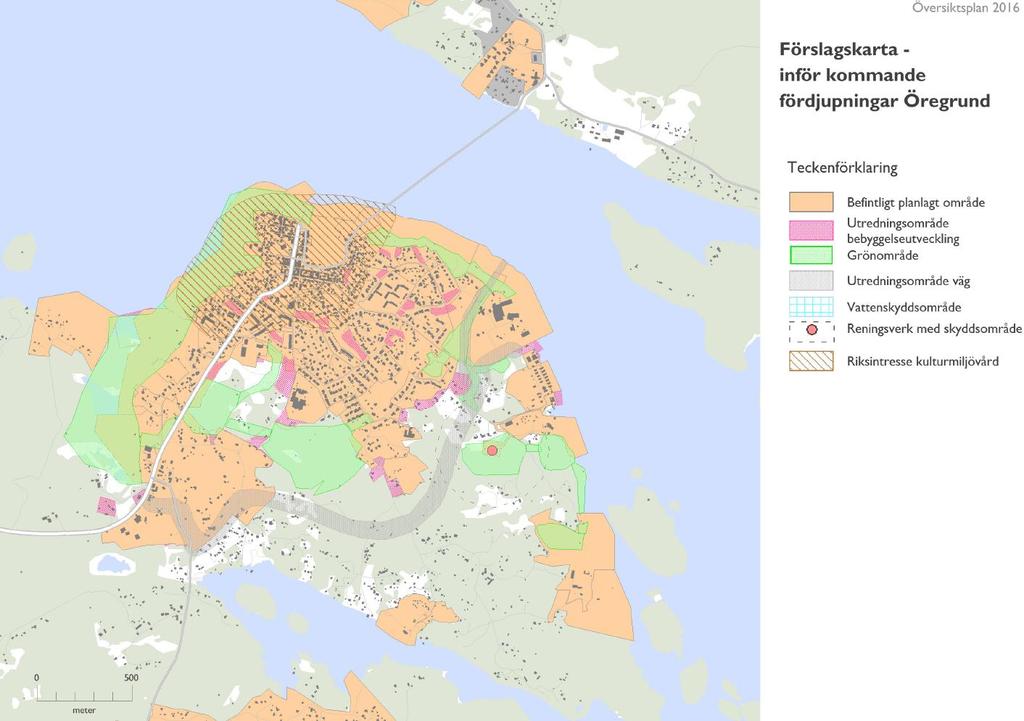 14 (86) Figur 4. Förslagskarta inför kommande fördjupningar i Öregrund från Översiktsplanen 2016. 1.3.