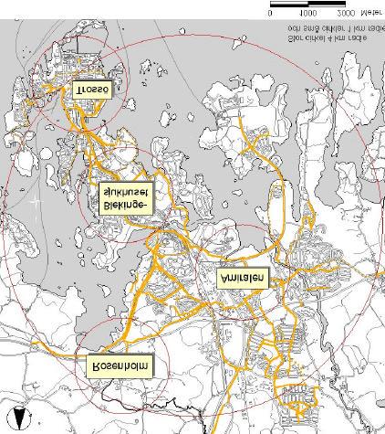 Dagens cykelvägnät Kartan nedan visar Karlskronas nuvarande cykelvägnät och cykelstråk.