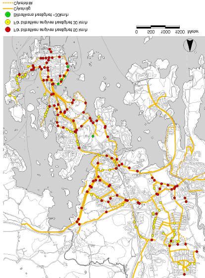 Kvalitetsmålen Utifrån de uppställda kvalitetsmålen och förutsättningar för Karlskrona har jag valt att inventera det befintliga cykelvägnätet för att upptäcka eventuella fel och brister samt