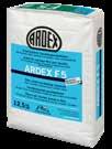 ARDEX F 5 OBEGRÄNSAD SKIKTTJOCKLEK VÄGG/TAK INOM-/UTOMHUS VATTEN-/FROST- BESTÄNDIG MICROTEC TECHNOLOGY Mycket låga emissioner ARDEX husfix 29 Användningsområde: Spackling, upprätning och lagningar av