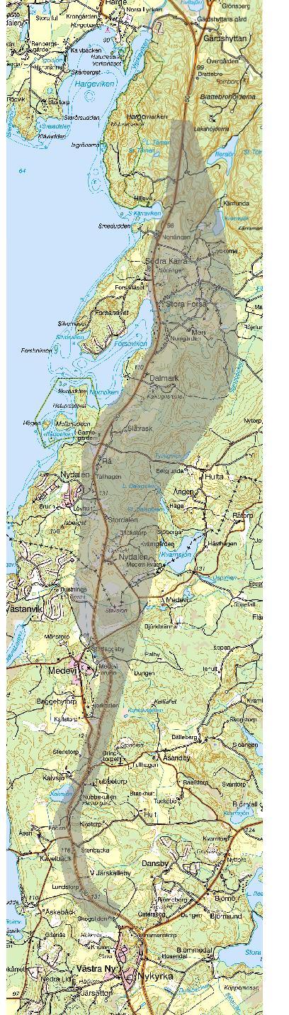 Förstudien föreslår att aktuell del av väg 50 utformas som mötesfri landsväg med sektioner med 2+1 körfält.