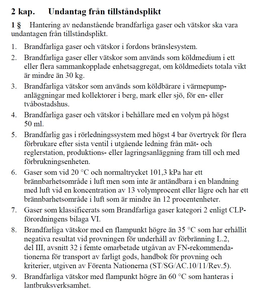 MSBFS 2013:3 Föreskrift om tillståndsplikt