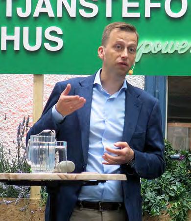 med Martin Ådahl, (C) och Bettina Kashefi, Svenskt Näringsliv.