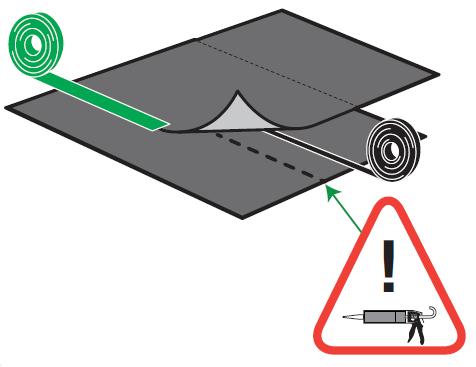 grundkonstruktionen. Membranet bildar ett slitstarkt och lufttätt system. Installationen kan ske ovan på betongplattan (A1.), alternativt direkt under betongplattan och ovanpå ett sockelelement (A2.
