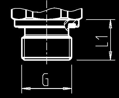 Cylindrisk gänga med frisvarvad del och flyttapp som skall kompletteras med packning runt flyttappen för