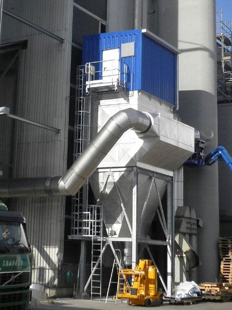 SLANGFILTER FÖRDELAR - Garanterad stoftemission under 10 mg/nm3 - Lägre investering (beror lite på