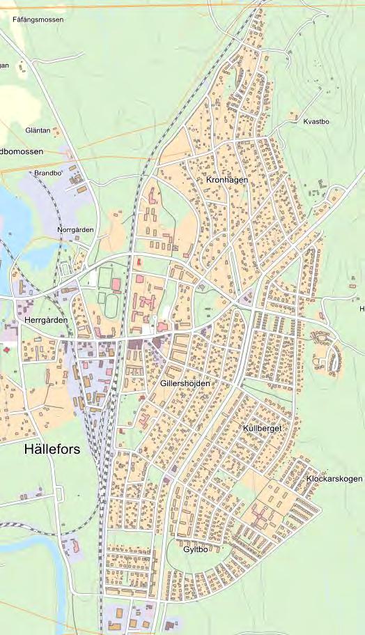Avgränsningar Gång och cykelplan för Hällefors Området för cykelplanen fokuserar på att från ytterområde kunna ta sig till skola och centrum.
