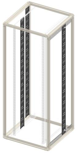 Alternativ montering i hörnstolpen. En längd för 2200 mm höga F1/S1-skåp. Kan kapas till önskad längd.