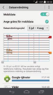 Internetanslutning 6. Ange nyckeln för din Wi-Fi-hotspot. När andra enheter vill komma åt telefonens nätverk måste den här nyckeln anges. 7. Markera kryssrutan Mobil Wi-Fi-surfzon. 8.