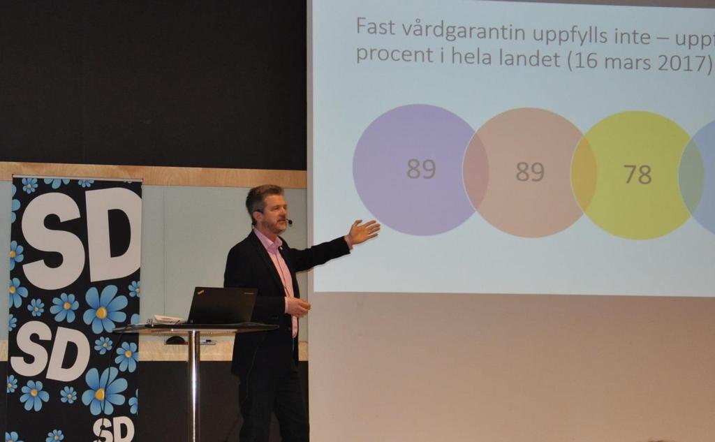 Föreläsning om sjukvårdspolitik Söndagen den 19 mars höll riksdagsman och vice gruppledare Per Ramhorn en föreläsning om SDs hälso- och sjukvårdspolitik på Kockum Fritid i Malmö.