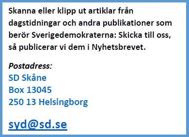 Viktiga datum 6 maj Vårtal i Stockholm 13 maj Torgmöte i Malmö 3 juni Ringsjön Runt i Höör 3-4 juni Utvecklingskonferens SD 2018 5