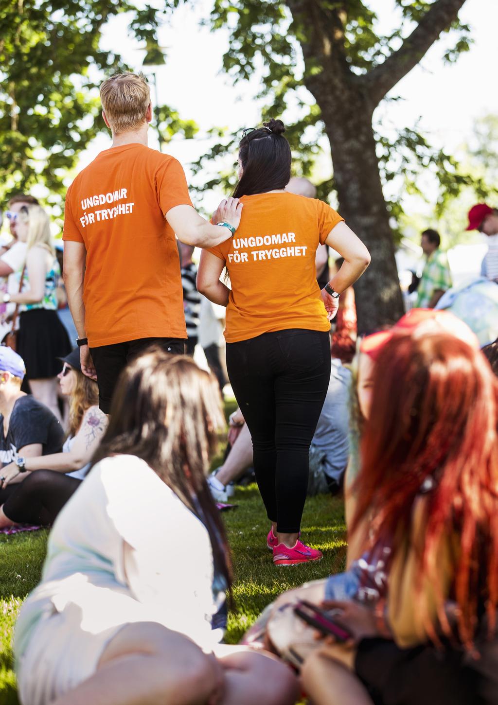 UNGDOMAR FÖR TRYGGHET Ungdomar för trygghet är tjejer och killar mellan 18 och 23 år som avslutat sin gymnasieutbildning.