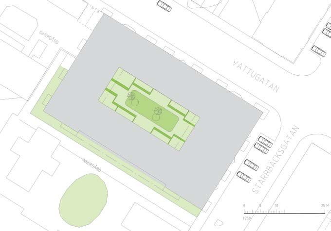 Det saknas två bilplatser för att nå upp till stadens parkeringstal.