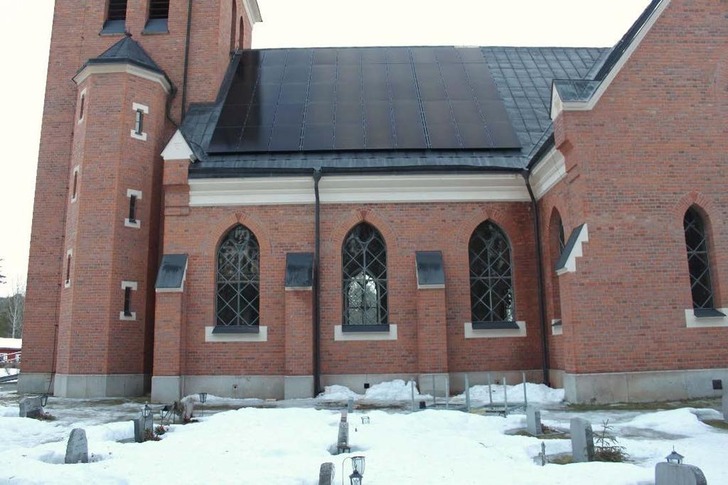 Figur 7 Långhusets södra takfall efter åtgärd.