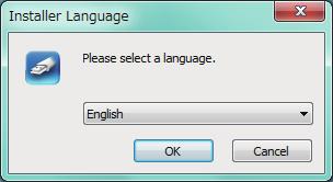 o Installera de dedikerade drivrutinerna (Enbart Windows OS) n Installera drivrutinen 4 Installera drivrutinen. A Välj språket som ska användas under installationen. B Klicka på OK.