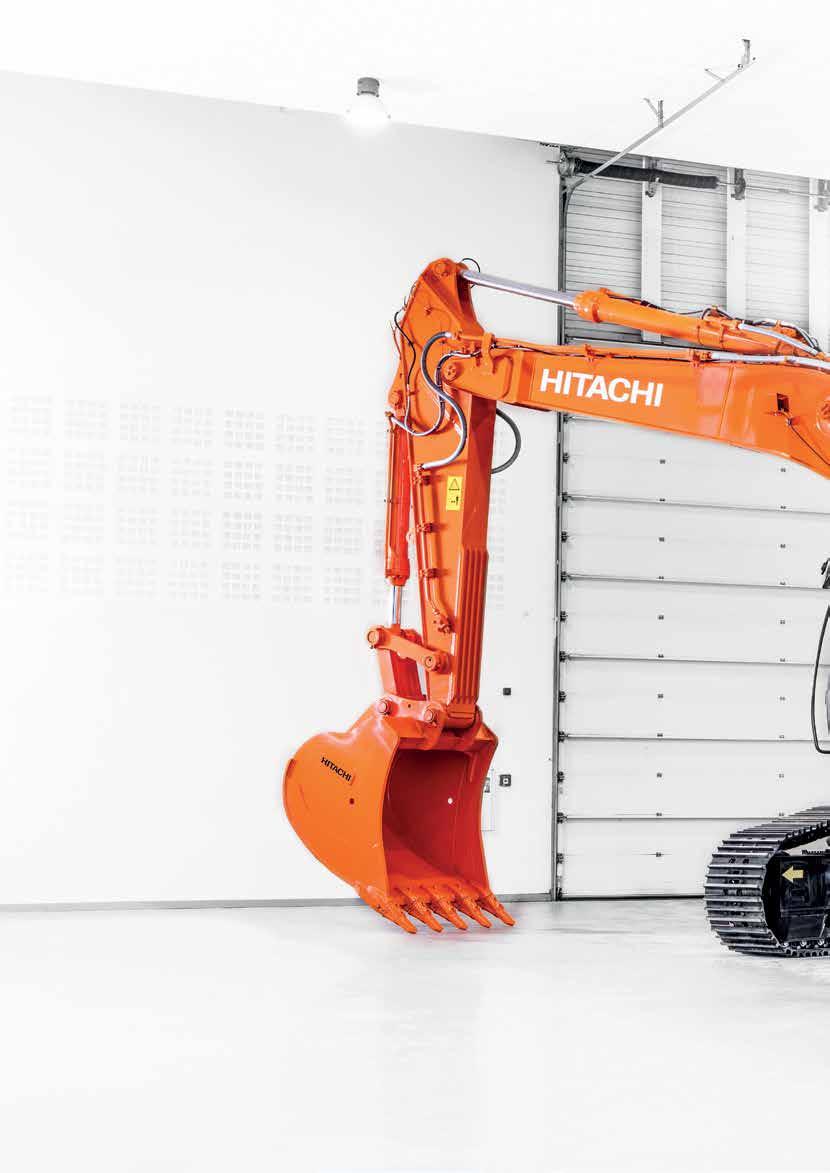 KRÄV PERFEKTION Hitachi ZX490LCH-6 har med decennier av erfarenhet utvecklats och tillverkats i Tsuchiura Works Japan, världens största entreprenadmaskins fabrik och hjärtat av Hitachi.