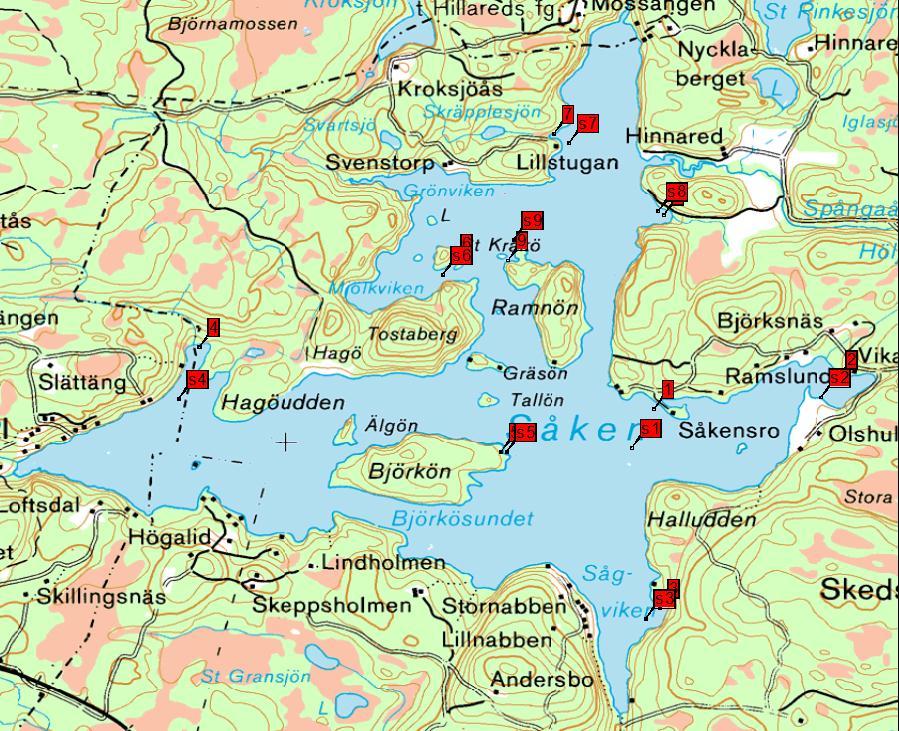 1. Såken Vattenområdesuppgifter Sjö/vattendrag: Såken Utloppskoord. 6393620/1341590(RT90) Lokalnummer: 1 ID-nummer: SE639362-134159 Lokalnamn: - Sjöarea (km 2 ): 3,39 Huvudflodomr.