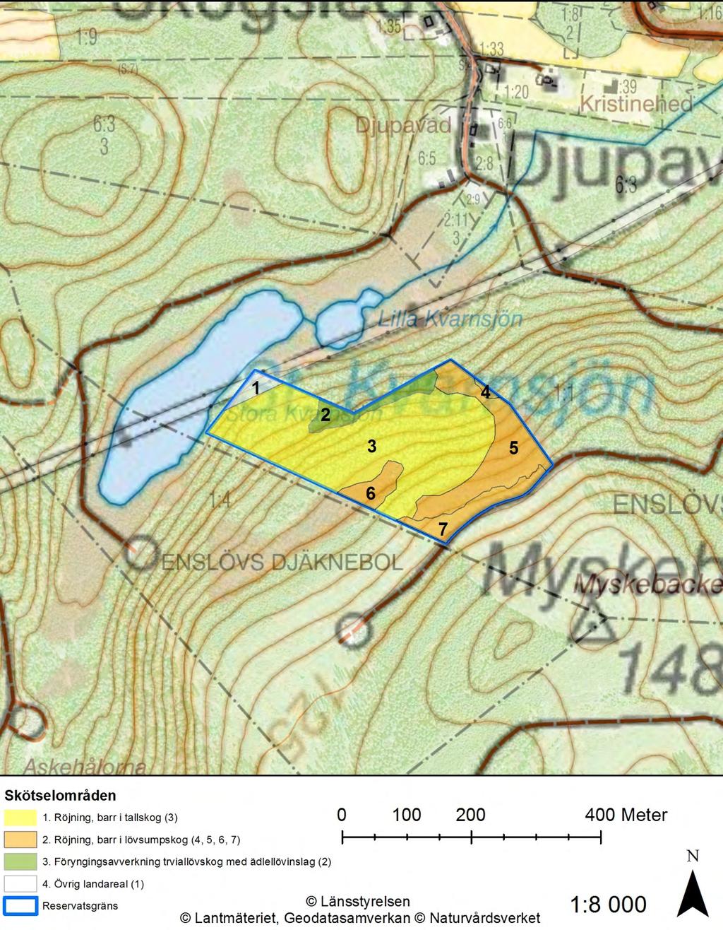 2018-10-31 Sida 2 av 8 511-3304-18 BILAGA 2B Skötselkarta 1 Siffror anger