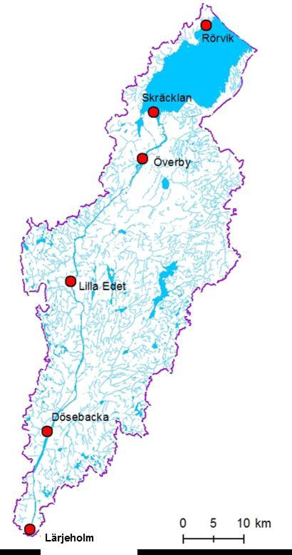 2.4.1 Vattendrag och sjöar i tillrinningsområdet Vattendragen inom Göta älvs tillrinningsområde domineras naturligt av Göta älv och de större delavrinningsområdena till Stallbackaån, Bastån, Slumpån,