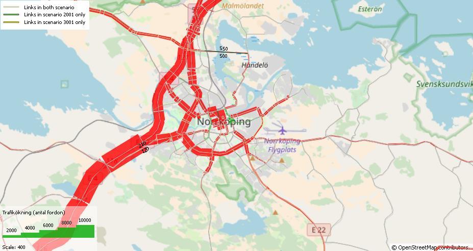 3 Kontroll om ruttvalsproblem funna 2014 finns kvar 2040 I Linköping och Trosa kvarstår samma ruttvalsproblematik som beskrivs i Kapitel 3.1.5.