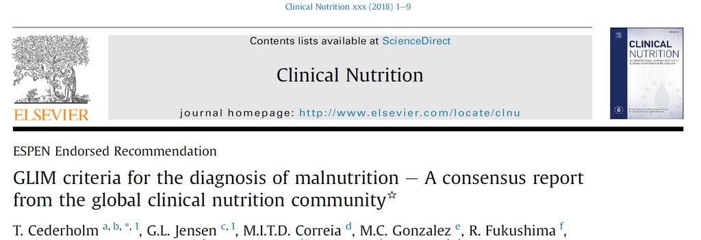Malnutrition diagnos (enligt
