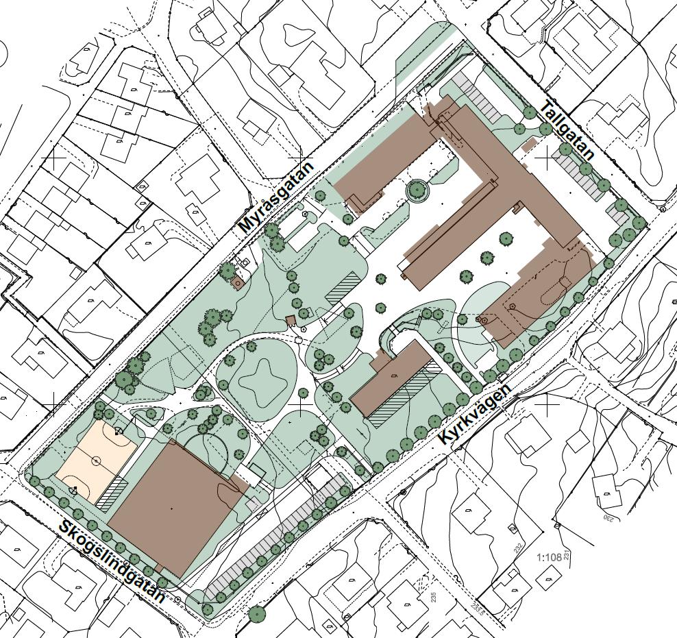 Figur 2 Figuren visar ett utklipp av det framtagna planförslaget. (Borås stad) 4. Trafiksituationen i nuläget 4.