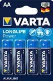 datormöss och diverse 27238 4910121412 Ø 26,2 x 50 24885 4,96 VARTA LONGLIFE POWER AA BLI 4 Benämning/dimension AA (R6) Prestanda Enligt 7 Användningsområde Trådlösa datormöss och diverse 27239