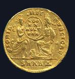 4,25 g. VF, chipped, scratch. 1 500 977* Rome, Imperial. Arcadius 383-408. Ravenna. Solidus VICTORIA AVGGG. 4,43 g. VF)(F-VF planchet crack. 900 986* Byzantine. Phocas 602-10. Constantinople. Solidus. 4,39 g.