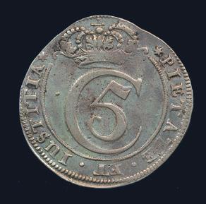 1 200 971* Norge. Christian V. 4 mark 1670. NM 72. 1/1+.
