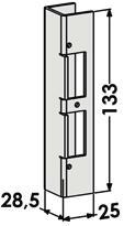 Benämning Mått Plösmått ST6537 Mekaniskt slutbleck, vinklat med runda hörn. Motsvarar ST9502V/ST9502H, vänster/höger. 245x40x15 15 mm ST6538 Mekaniskt slutbleck, vinklat.